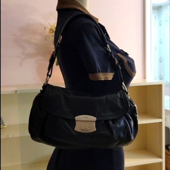 AUTHENTIC PRADA BLACK LEATHER MINI BAG - Picture 13 of 17